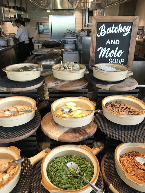 Marriott breakfast, batchoy and molo soup