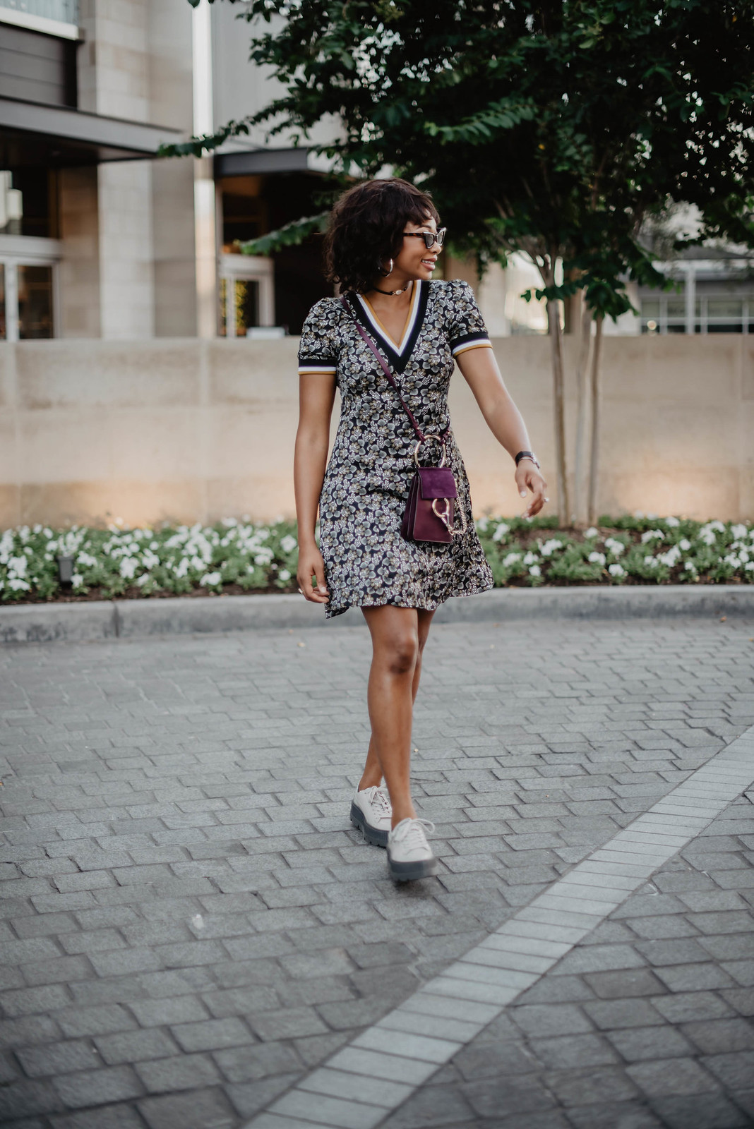 how to style a floral jersey dress