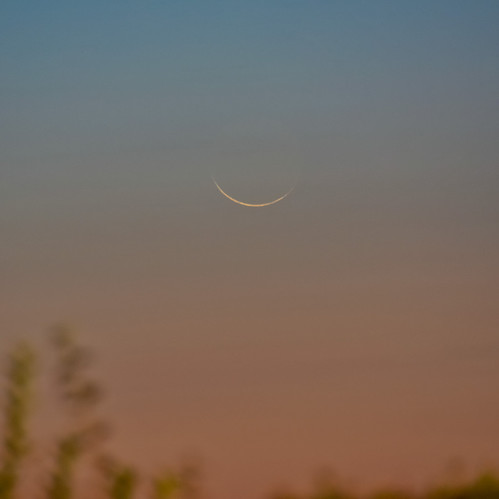 moon cresent astro lune croissant fin sunrise sky