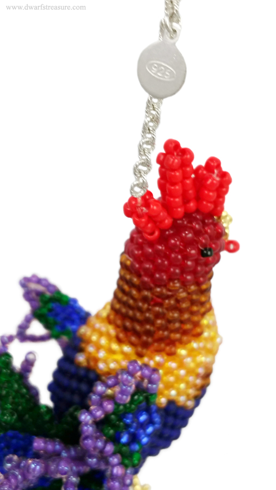 Custom made beaded rooster décor