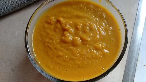 Peanut, Carrot, Sweet Potato Soup