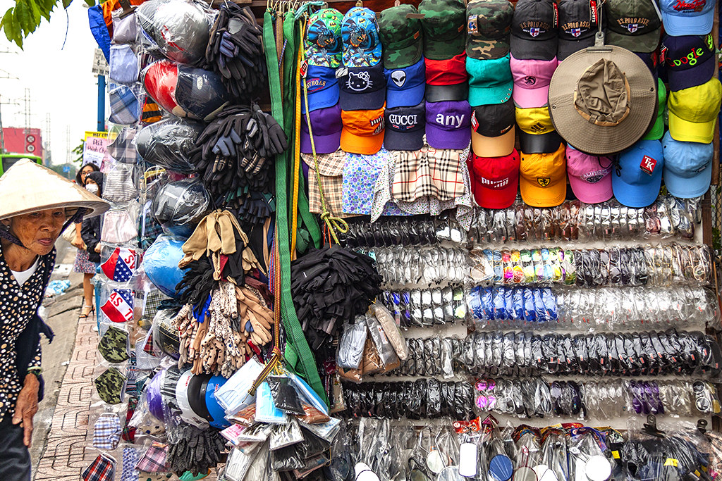 Hats, gloves, dust masks and sunglasses--Saigon