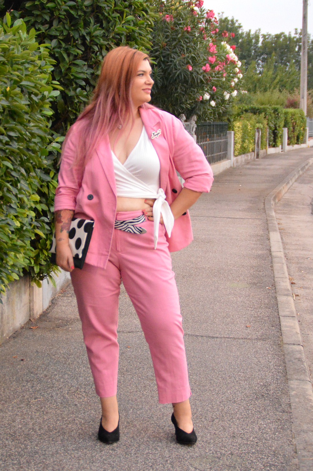 Outfit plus size completo rosa (2)