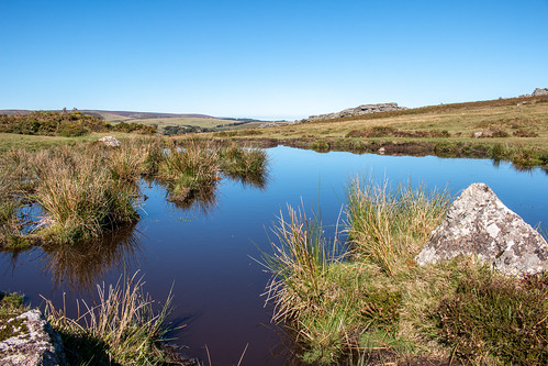 perfectday dartmoor nationalpark pond pool water sky reflection blue rock grass rushes landscape devon moorland