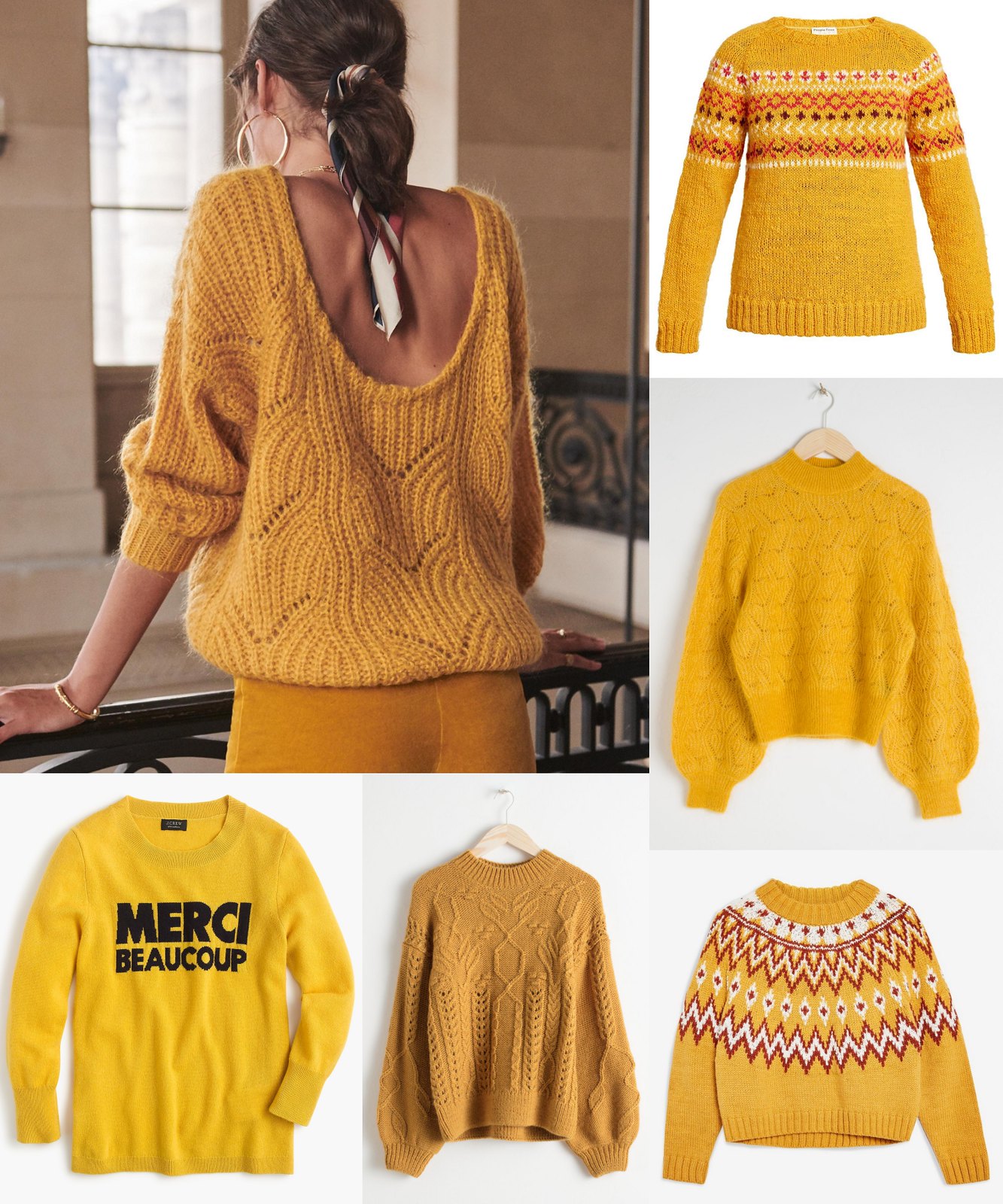 yellow sweaters