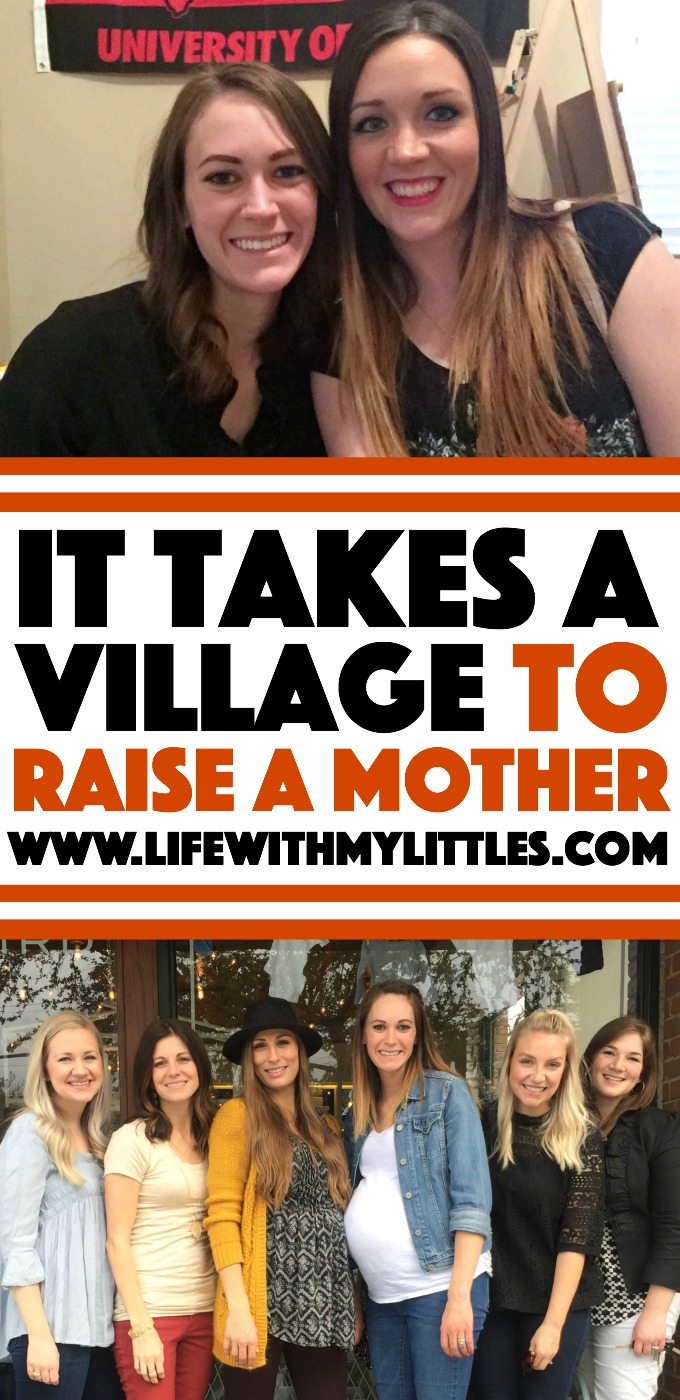 They say it takes a village to raise a child, but I also think it takes a village to raise a mother. Here's why we need each other, how we help each other, and why it takes everyone working together for us to thrive. (Such a great post on motherhood!)