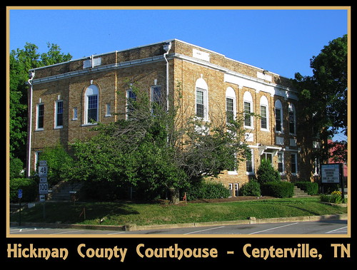 courthouse hickmancounty centerville tn tennessee postcard bmok