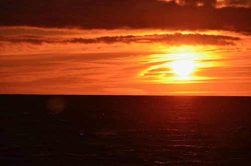 Lake Superior Park-Big orange sunset
