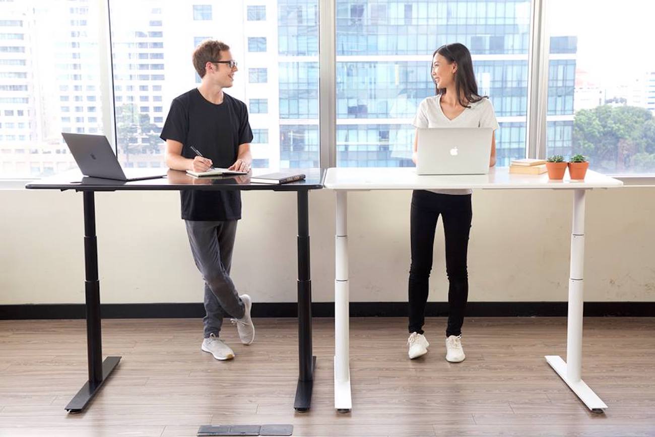 Tall electric standing desk