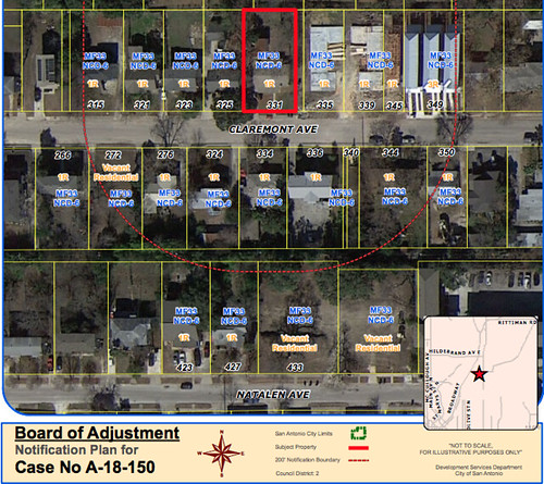 Board of Adjustment Plan for 329 Claremont Street