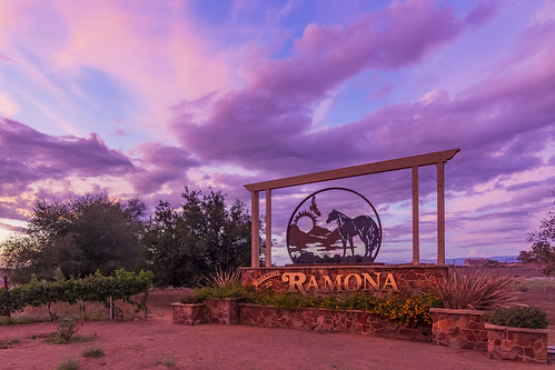 ramona california unitedstates us periwinkle sky sunset sign horse hawk purple clouds sandiego sandiegocounty rural