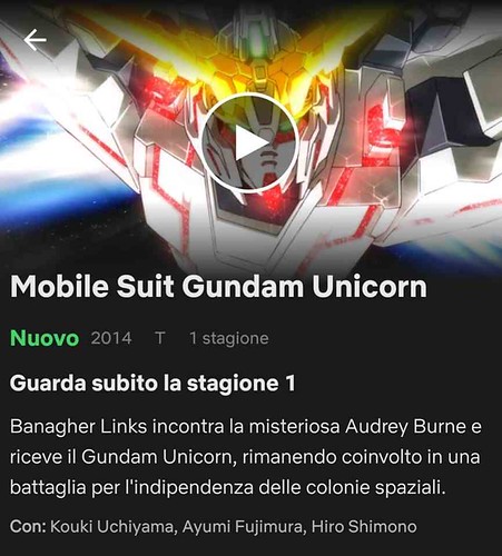 Gundam Unicorn OAv On Netflix
