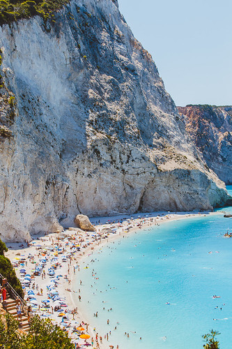 greece lefkada beach landscapes blue water sea cliff mediterranean porto katsiki