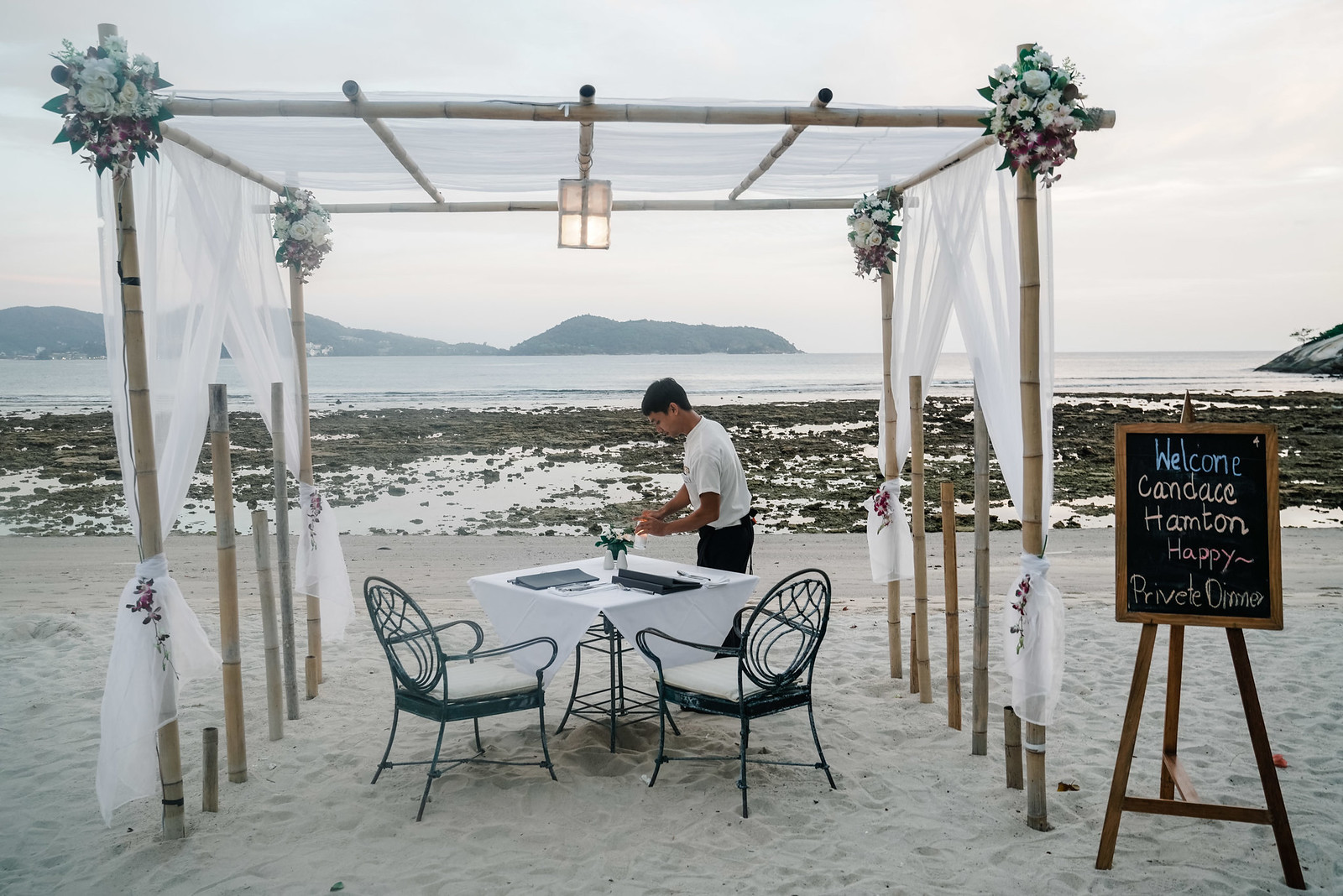 ROMANTIC PRIVATE CANDLE-LIT BEACH CABANA in phuket
