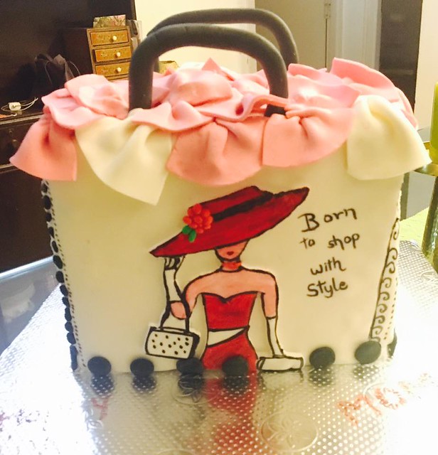 Lady on Shopping Bag Cake from Yummylicious - by Vandana