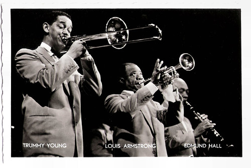Louis Armstrong, Trummy Young and Edmund Hall