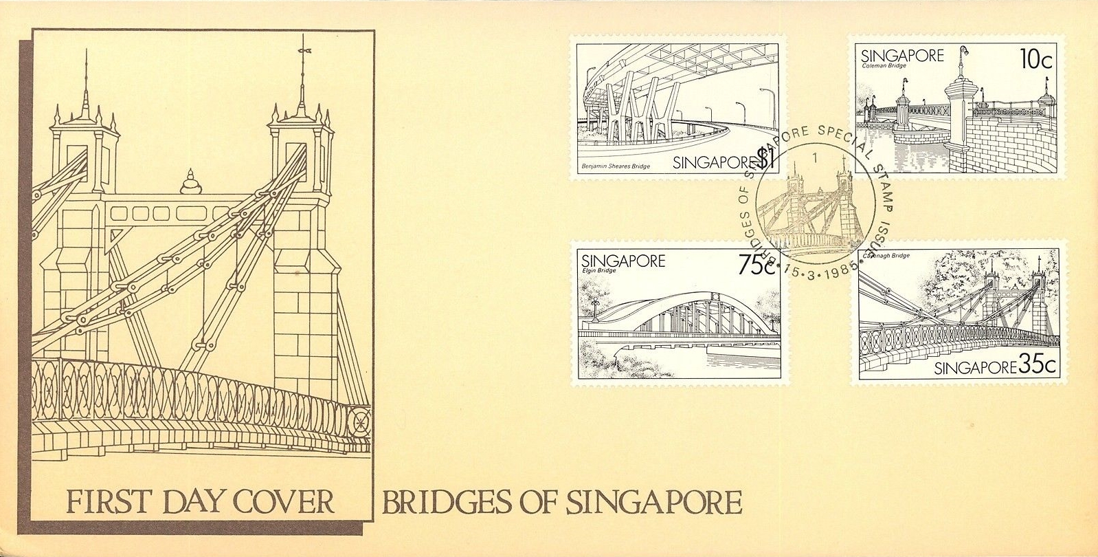 Singapore - Scott #449-452 (1985) - first day cover [NIMC2018] image from active eBay auction