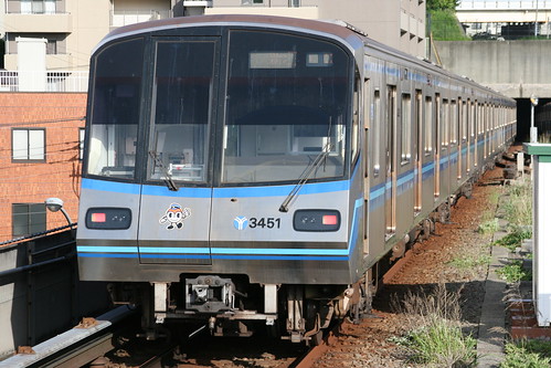 Yokohama Municipal Subway 3000R series in Kaminagaya.Sta, Yokohama, Kanagawa, Japan / May 19, 2018