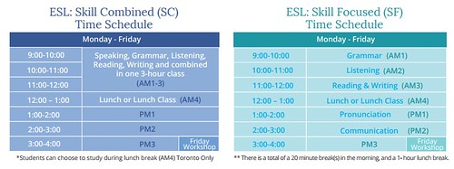 sslc esl course schedule