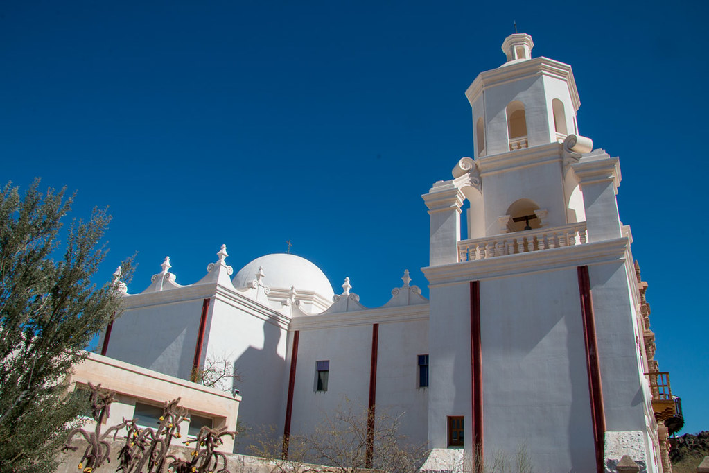 Blue skies at Mission San Xavier del Bac