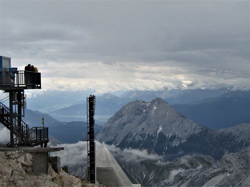 view from the Zugspitze in Germany