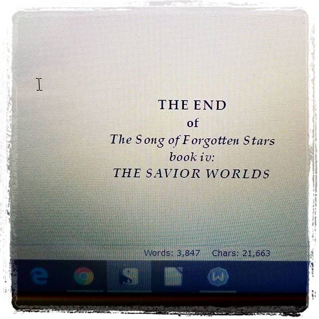 THE DRAFT IS DONE!!! #amwriting #writersofinstagram #sciencefiction #spaceopera #forgottenstars #ahhh #huzzah #woot