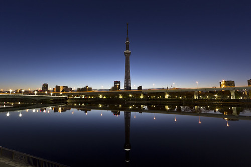 tokyoskytree skytree bluehour nopeople reflection morning longexposure superwideangle counteragent theskytreemirrorbycounteragent asakusa tokyo japan beforesunrise dlsr raw canon60d monstermunch