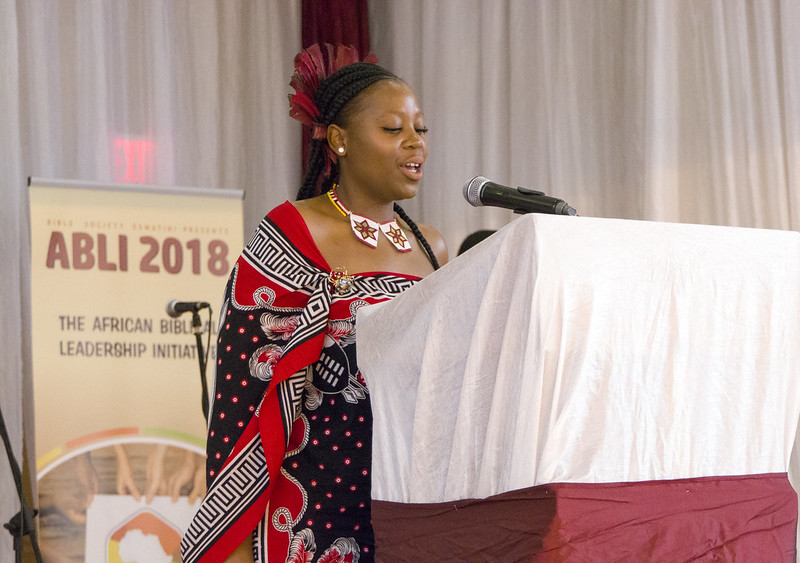 'Young people of Africa arise,' Princess Siviwe Dlamini. Picture by Bible Society, Andrew Boyd