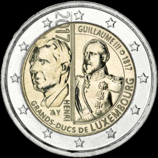 2 Euro Luxemburgsko 2017, Guillaume III.