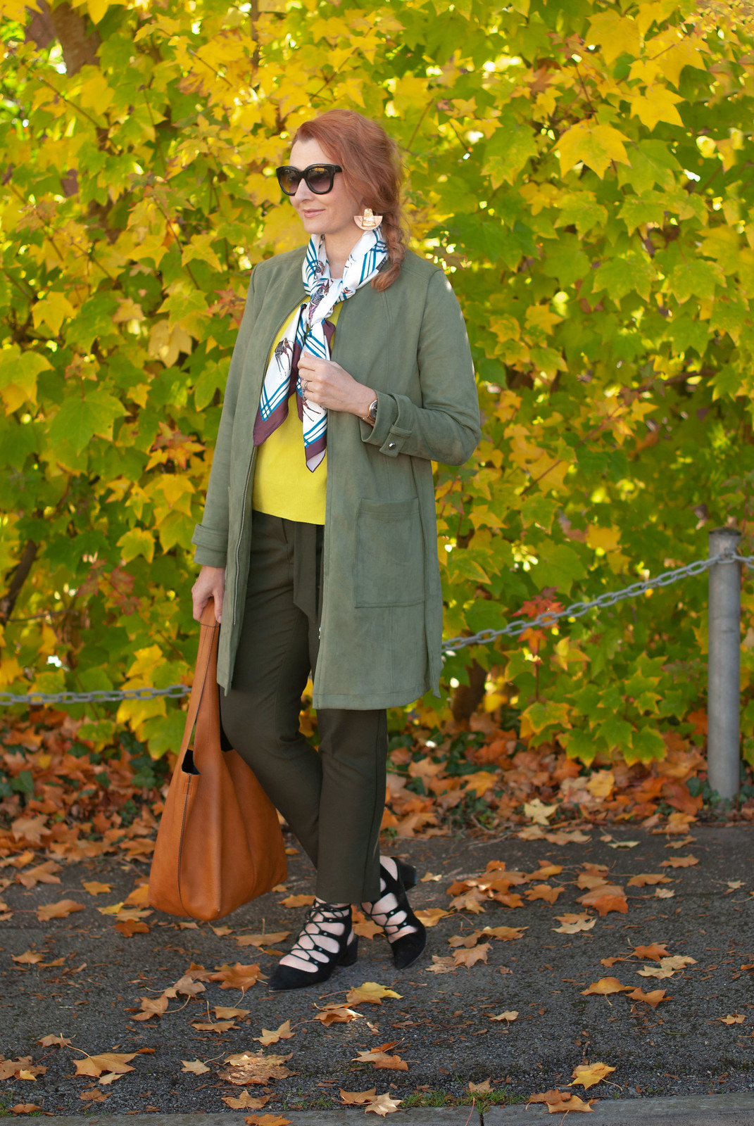 Styling Warm Shades of Green With a Giraffe Print | Not DRessed As Lamb, over 40 fashion