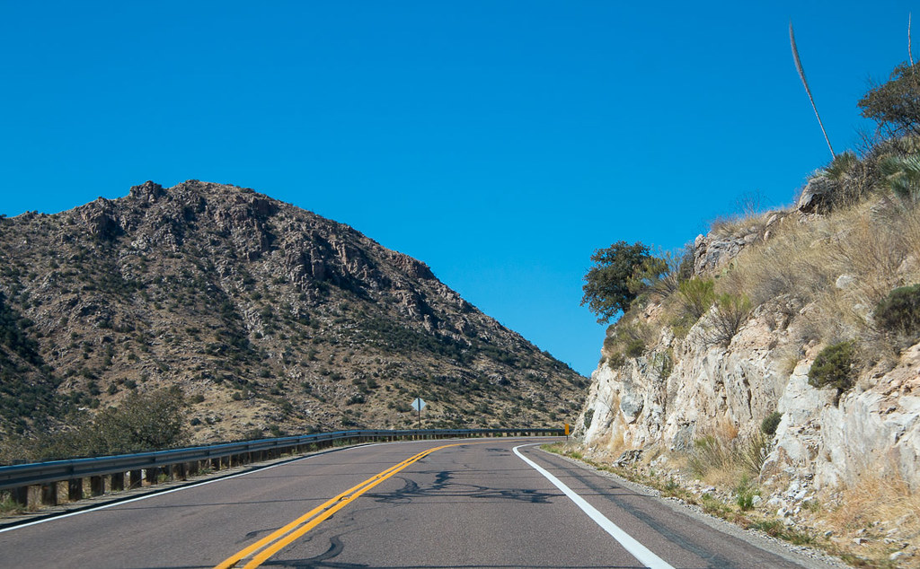Driving along Mt. Lemmon Scenic Byway