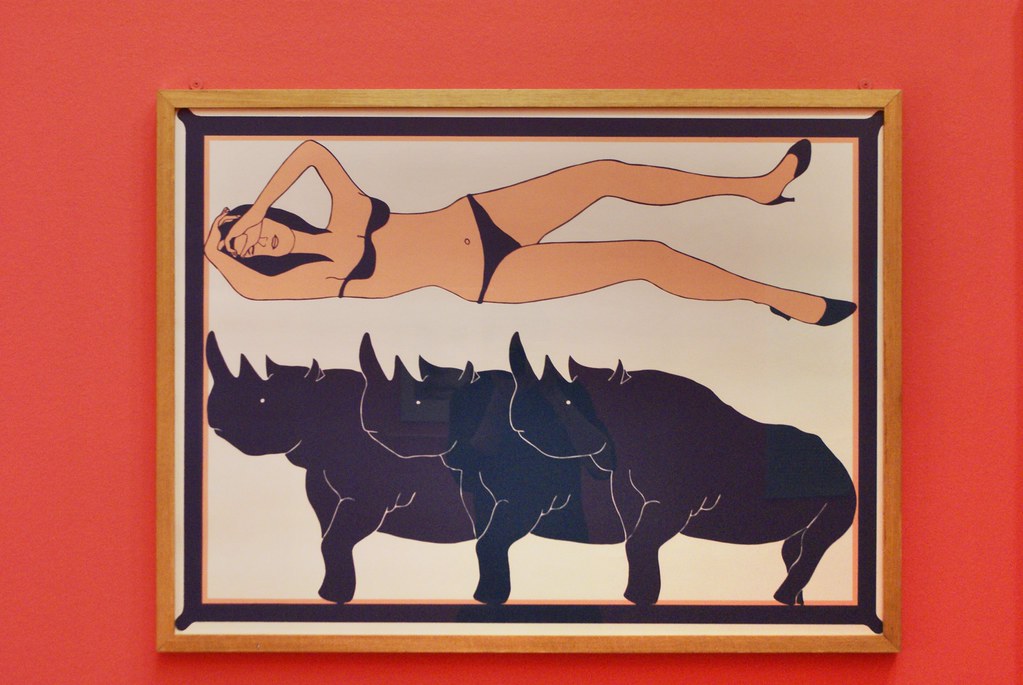 "Dreams of Unicorn" (1965) de John Wesley - GAM, musée d'art moderne de Turin.