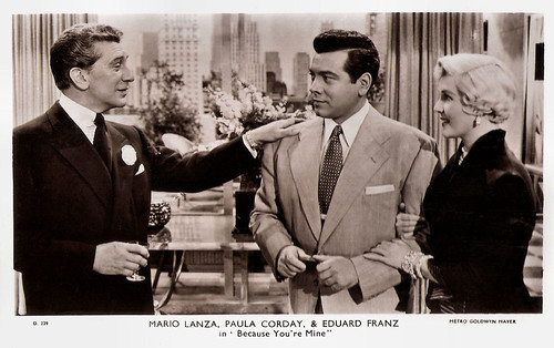 Mario Lanza, Paula Corday and Eduard Franz in Because You'rer Mine (1952)