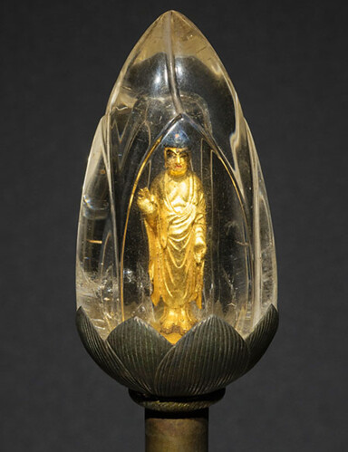 Crystal encased Amitabha statue 1