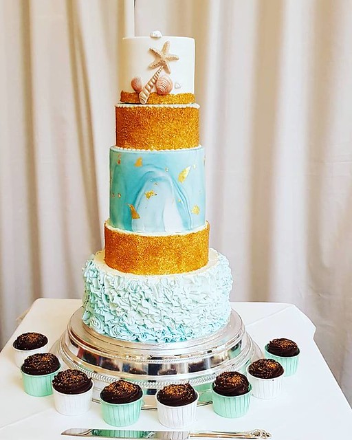 Sea Inspired Wedding Cake from Celebrations Cakes by Kelly
