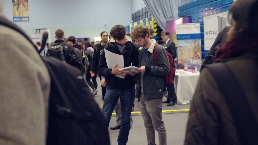 Students visiting the Careers Fair