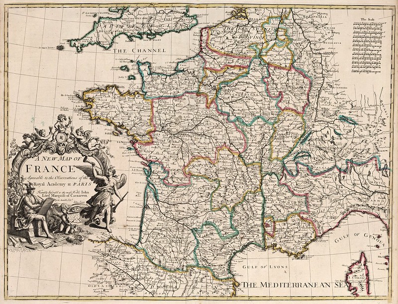 John Senex - New Map of France (1721)