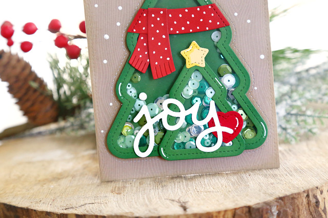 Christmas tree shakers (Lawn Fawn inspiration week)