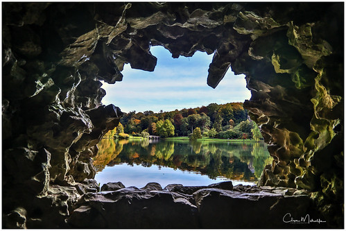 nationaltrust grotto stourhead wiltshire stourton cave lake trees reflections bridge sky beauty