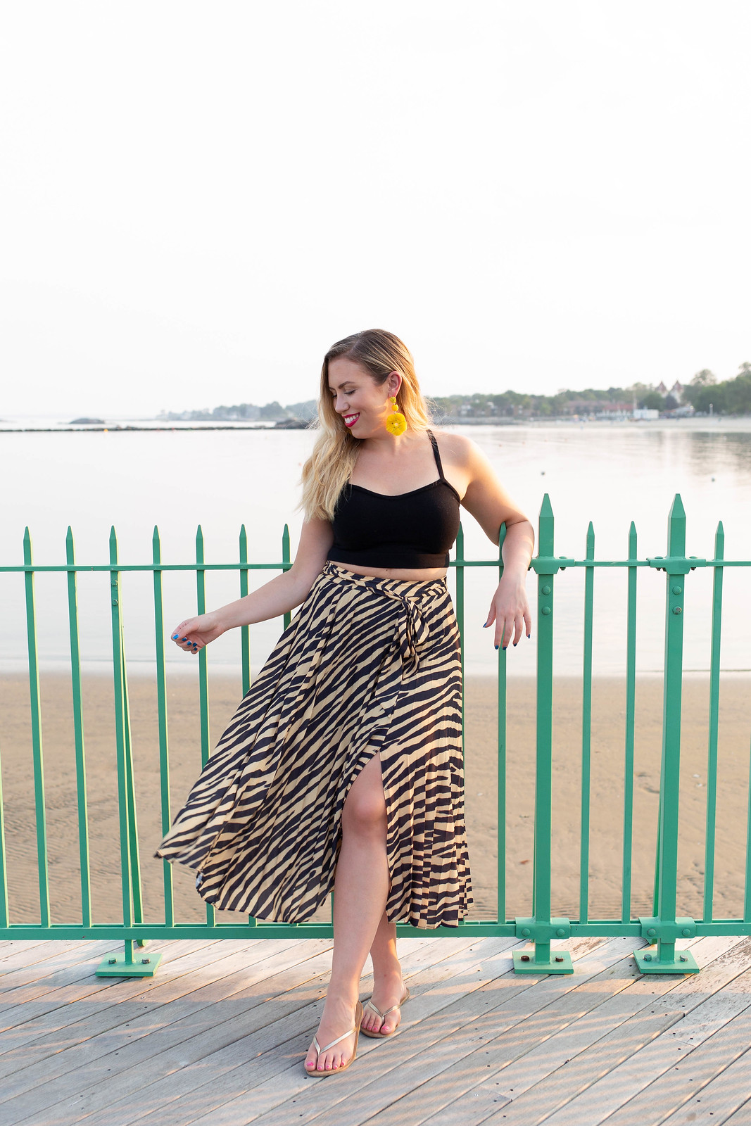 Topshop Zebra Print Pleated Midi Wrap Skirt Playland Boardwalk Animal Attraction: Is Zebra the New Leopard?