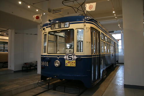 Yokohama Municipal Tram 1600 series in Yokohama Tram Museum, Yokohama, Kanagawa, Japan  /July 17, 2017
