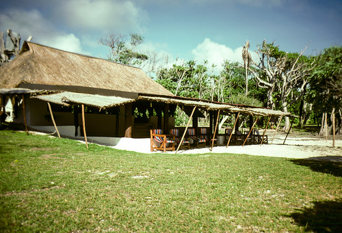 resort thatched slide manuroparadise kodachrome vanuatu southseaislands efate 35mm film huts shefaprovince vu