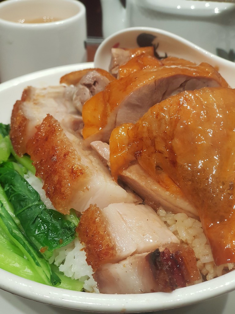 烧鸭烧肉饭 Roast Duck & Roast Pork Rice AUD$15.80 & Chinese Tea AUD$2.50 @ Old Town Hong Kong at Barangaroo