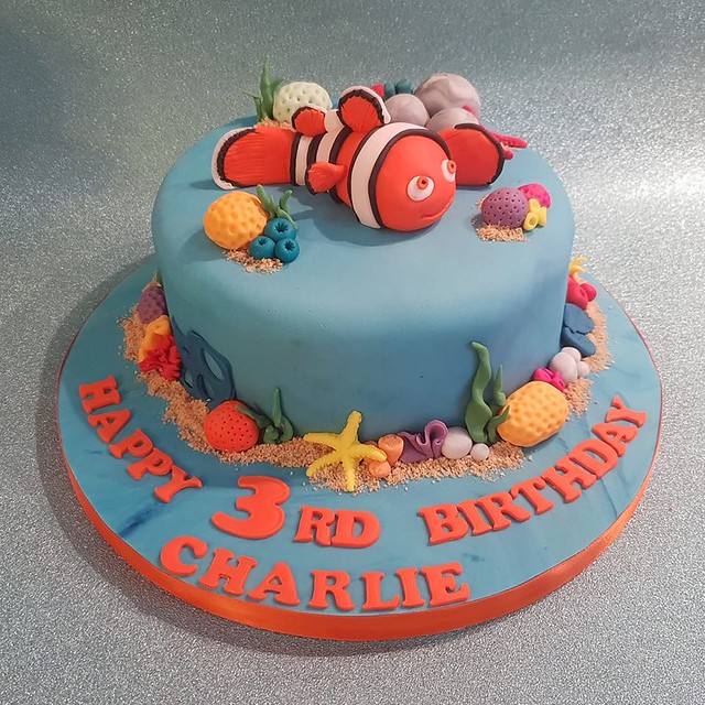 Nemo Theme Cake by Sophie Elizabeth Perrie of Sophie's Sparkling Cakes