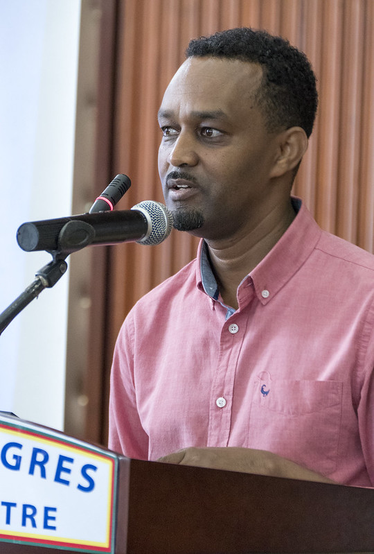 Dr Mohammed Girma, Bible Society, speaking at last year's ABLI. Picture Andrew Boyd, Bible Society