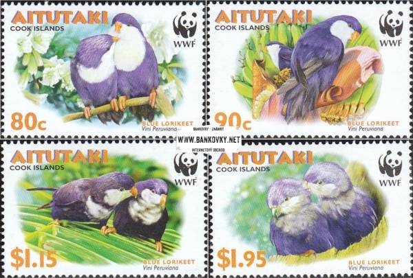 Známky Aitutaki 2002 Lori zafírový