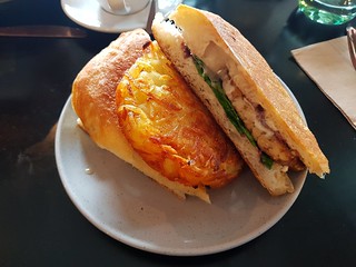 Tempeh Toastie Special and Hashbrown at Grown