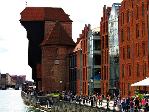 view of Zuraw in Old Harbor in Gdansk