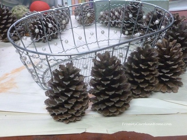 Pine Cone Basket at FromMyCarolinaHome.com