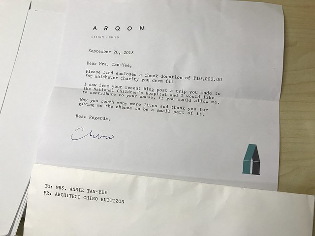 Letter from Architect Chino